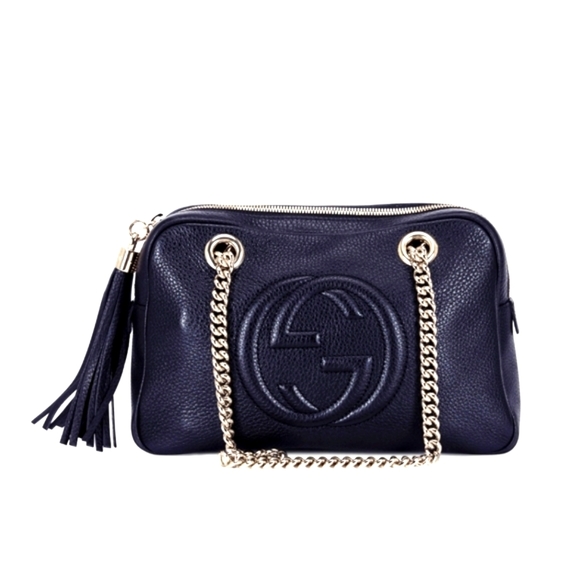 Gucci Handbags - Gucci Soho Double Chain Bag- Blue